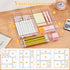 SMARTAKE 22-Piece Drawer Organizer with Non-Slip Silicone Pads, Clear Storage Trays for Makeup, Jewelry, Utensils