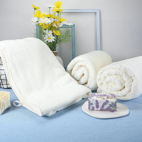 2 40 80 Inch 350gsm Preboun Pcs Oversized Fleece Bath Towels, x Bath Sheets Extra Large Microfiber Coral Velvet Highly