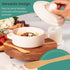 CYPRESS SUNRISE 5 Brie Baker with Lid and Spreader - White Ceramic Baking Dish for Cheese, Baked Brie, Fondue, Dip