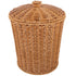 VICASKY Wicker Storage Basket with Lid, Dirty Clothes Container, Rattan Waste Basket, Bedroom Trash Can