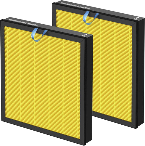 Vital 100S Pet Care Replacement Filter, 2 Pack, Compatible with LEVOIT Vital 100S Air Purifier (Yellow)