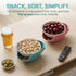 4 Pack Cedilis Pistachio Bowl, Double Peanut Bowl with Seeds Shell Storage, Wheat Straw Snack Serving Dish