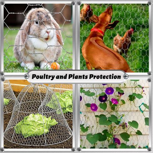 16.9 Inch 40 0.6 Inch Chicken Wire Fencing Mesh, x Feet Metal Floral Chicken Wire Fence for Crafts Poultry Garden