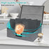 VERONLY Quilted Cup and Mug Storage Box, Holds 12 Coffee Mugs, Zipper Lid and Handles, Stackable for Dinnerware