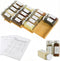 Spice Drawer Organizer with 18 Spice Jars,216 Labels,25 Non-slip Rubber, Bamboo 4