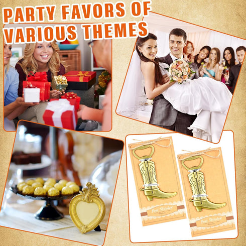 12 Youyole Pcs Cowboy Boot Metal Bottle Openers Baby Shower Favors Stainless Steel Bottle Openers for Wedding Birthday