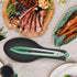LIANYU Black Stainless Steel Spoon Rest Set of 2, Spatula Ladle Utensil Holder for Kitchen Counter, Dishwasher Safe.