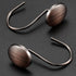 CHICTIE Bronze Shower Curtain Hooks Rings - Oil Rubbed Metal Rust Resistant Decorative Shower Curtain Hooks, Set of 12