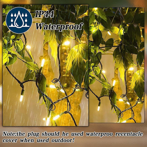 Heyworld 75 37 75 28 3 Sets Slow Twinkle Lights LED Gentle Twinkling Christmas Lights, UL Certified Waterproof String