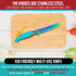 Kids Tomato Steak Knife Set (Aqua) - 2pcs, Skin Friendly Serrated Edge Stainless Steel for Real Cooking