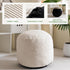 26 18 HIGOGOGO Round Stuffed Pouf Ottoman, Corduroy Poufs with Foam Chunk Filling, Corduroy Pouf Foot Stool Storage