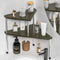 Weenson Bathroom Counter Organizer Corner Shelf - 2 Tier Bathroom Organization Bamboo