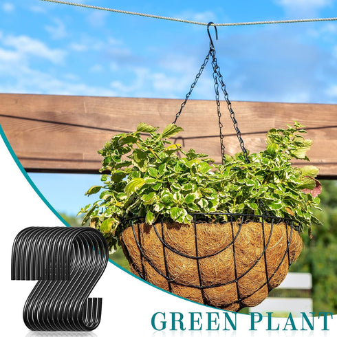 Sratte Mini S Hook for Hanging, 1 Inch Metal S Shaped Iron Wire Hook Hanger, 120 Pcs for Irish Day Decor, Pot Plant,