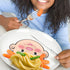 Ms. Food Face Kids' Dinner Plate - Fun Ceramic Design