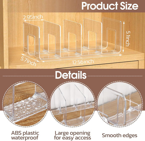 4 Closet 13 6 5 Inches (4pcs frtzal Purse Handbag Organizer Sections Bag Shelf Divider Purse Display Stand Handbag
