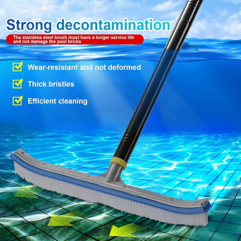 Swimming 6 Swimming Swimming Pool Brush, FT Stainless Steel Heavy Duty Clean Pool Brush with Pole, Use for Pool Wall