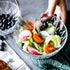 ZOOFOX Set of 4 Salad Bowls, Acrylic Mixing and Serving Bowls for Fruit, Salad, Chips, Dips, and Party Snacks