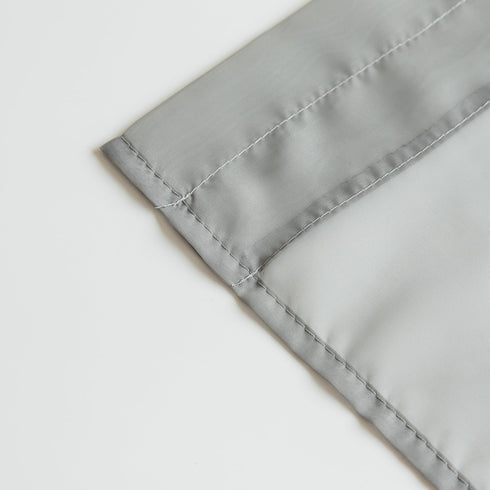 Aquazolax Thin Sheer French Door Curtain Panel, Elegant Solid Voile Curtain 54x40 Inches with Tieback - 1 Panel, Grey