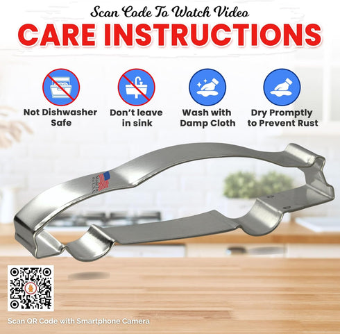 Race Car Cookie Cutter 5.25 Inch – Tin Plated Steel Cookie Cutters - CookieCutterCom Brand