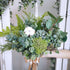 Supla 3 Pcs Realistic Eucalyptus Leaves Bushes, Faux Greenery Stems in Grey Green 14.6" Tall for Vase Bouquets Wreaths