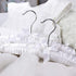 HANGERWORLD Small Kids Satin Padded Hangers - Pack of 3, 11.8inch Soft White for Nursery