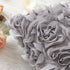 MIULEE 12x20 Inch 3D Romantic Valentines Chiffon Rose Flower Throw Pillow Cover for Wedding Sofa Bedroom Car Decor Grey