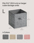 SONGMICS 13-Inch Storage Cubes, Set of 8 Non-Woven Fabric Bins, Closet Organizers for Shelves, Cattail Gray UROB833G01