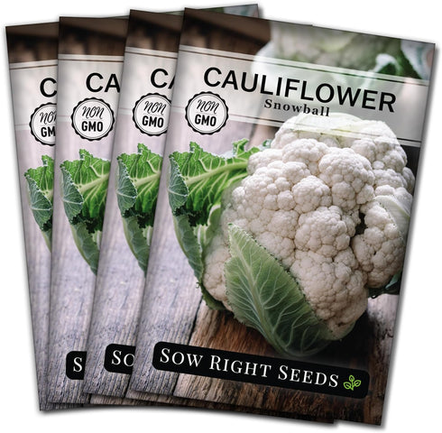 Sow Right Seeds - Snowball Cauliflower Seed for Planting - Non-GMO Heirloom