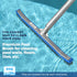 440 18-inch Heavy Duty Pool Brush - Extra-Wide Metal Brush Head with Stainless Steel Wire Bristles & Curved Edges