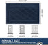 BEQHAUSE Dirt Trapper Door Mat 20" x 32", Non-Slip Machine Washable Entryway Rug, Navy Blue