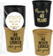 Your Dream Party Shop Cheers to 40 Years Birthday Cups - Set of 12 Black and Gold 40th Birthday Decorations