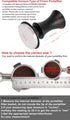 Espresso Tamper 51mm, Spring Loaded Coffee Tamper for 51mm Portafilter, Stainless Steel Flat Base