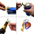 Shotgun Tool Metal Can Opener Keychain, 4in1 Tool for Parties, Tailgating Gift (Black)