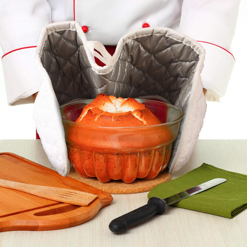 ARCLIBER 36"x7.5" Double Oven Mitt - Heat Resistant Potholder for Handling Hot Pots, Extra Long for Kitchen Cooking