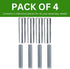 Spare Hardware Parts Bed Frame Set, Long Round Coupling Nut Sleeve and Threaded Rod, Pack of 4 Each