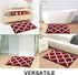 OLANLY Bathroom Rugs 47x17 | Soft Absorbent Microfiber Bath Mats, Non-Slip Shaggy Shower Carpet, Burgundy