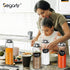 Set, 3 Pack 15 oz 136 1 1 Segarty Spice Jars with Label Large Glass Spice Jars with Shaker Lids, Clear Seasoing Bottles