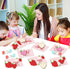 24 Set Strawberry Happy Birthday Party Favors Cards with Wood Painting Crafts Strawberry Coloring Party Supplies