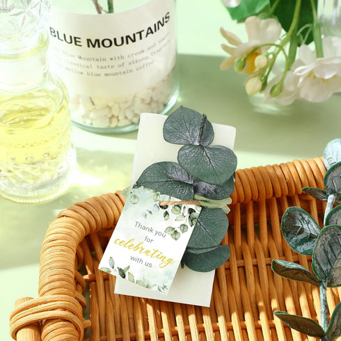 24 Sets Mini Eucalyptus Handmade Soaps Wedding Soap Bulk Party Gifts Baby Shower Gifts for Guest with Thank You Cards