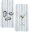 GWFSJYU Martini Oyster Kitchen Towels Set of 2, Coastal Oyster Dish Tea Towels