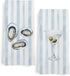 GWFSJYU Martini Oyster Kitchen Towels Set of 2, Coastal Oyster Dish Tea Towels