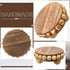2 Home(3.94 Inch,Brown) Yookeer Pcs Wooden Risers for Displays Round Wood Riser Distressed Wood Risers Farmhouse