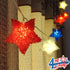 Red White Blue Star Lights, 6.8Ft 4th of July Decorations, Battery Operated LED String Lights