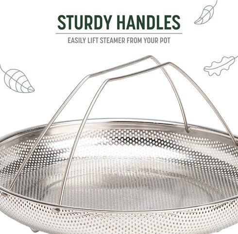 Goodful All-In-One Pan Steamer Basket - Premium Stainless Steel, Dishwasher Safe, Perfect for Steaming Vegetables