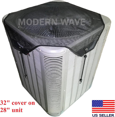 MODERN WAVE Central Air Conditioner Cover - Universal Outdoor AC Cover Defender (Mesh, 32" x 32")