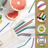 Hiware 12-Pack Rainbow Metal Straws, Reusable Stainless Steel Drinking Straws with Case