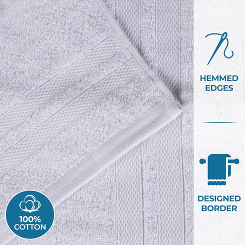 2-Piece Set, Superior Ultra-Soft Cotton Bath Sheet Perfect for Bathroom Decor, Shower, Spa, Gym, Guest Room, Home