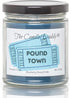 Two Tickets to Pound Town Candle, Blueberry Pound Cake Scented, Funny 6 OZ Jar, 40 Hour Burn Time