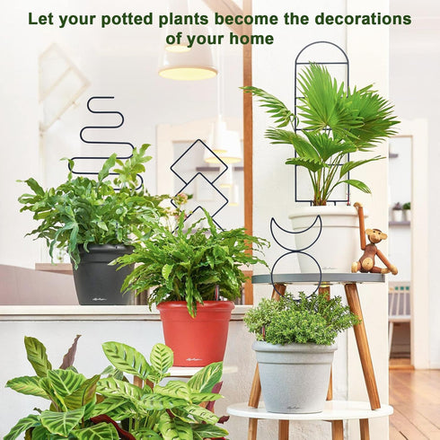16inch 4 Pack Wellsign Indoor Plant Trellis for Climbing Plants, Small Garden Metal Trellis for Potted Plants Outdoor