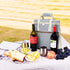 Tirrinia Insulated 3 Bottle Wine Gift Carrier - Padded Travel Cooler Tote Bag with Handle & Adjustable Strap, Stripe